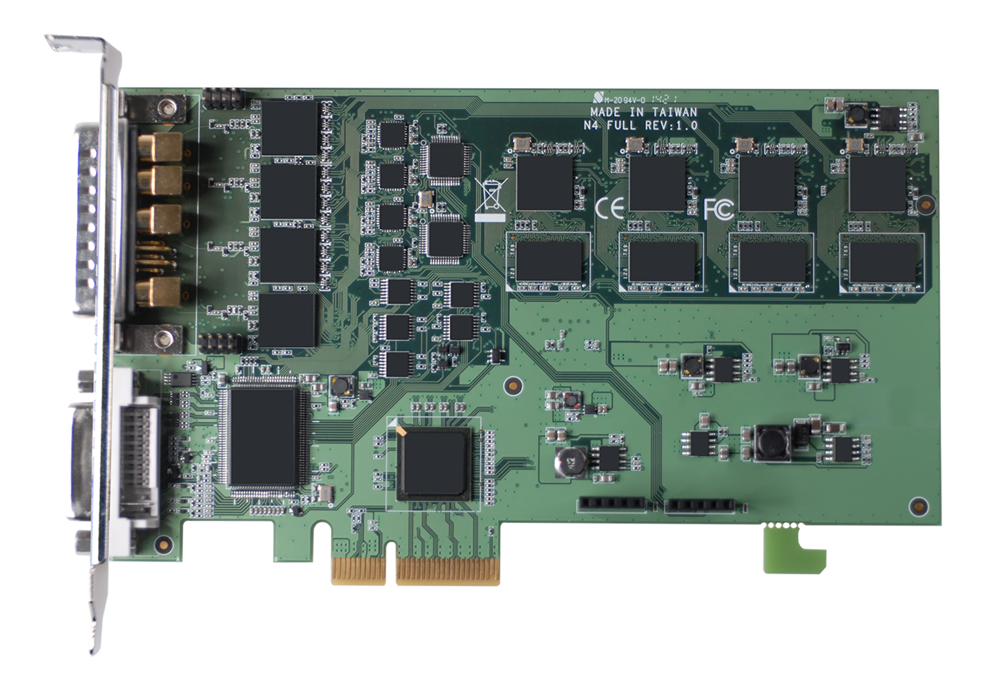 CIRCUIT BOARD, PCIe x4 4ch SDI + 1ch DVI/VGA/HDMI HW Video Card